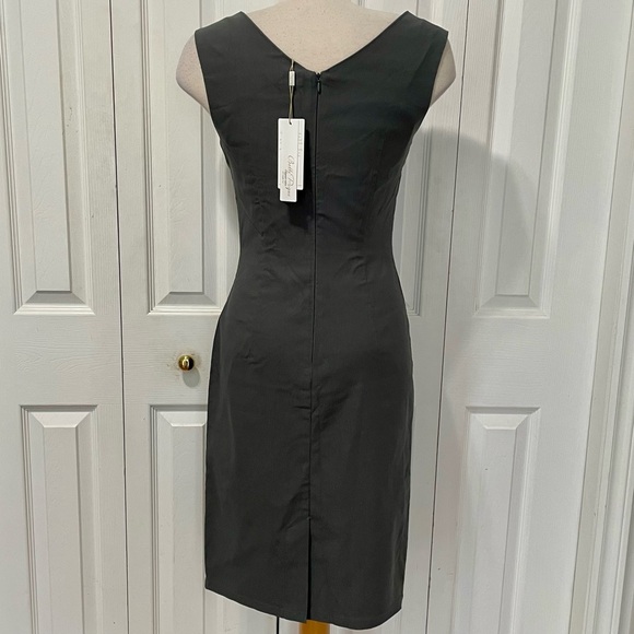 Chic One Shoulder Grey Ruched Dress Size Large - Picture 4 of 8